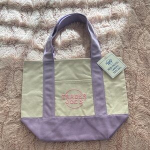 Trader Joe’s Purple and Cream Tote Bag